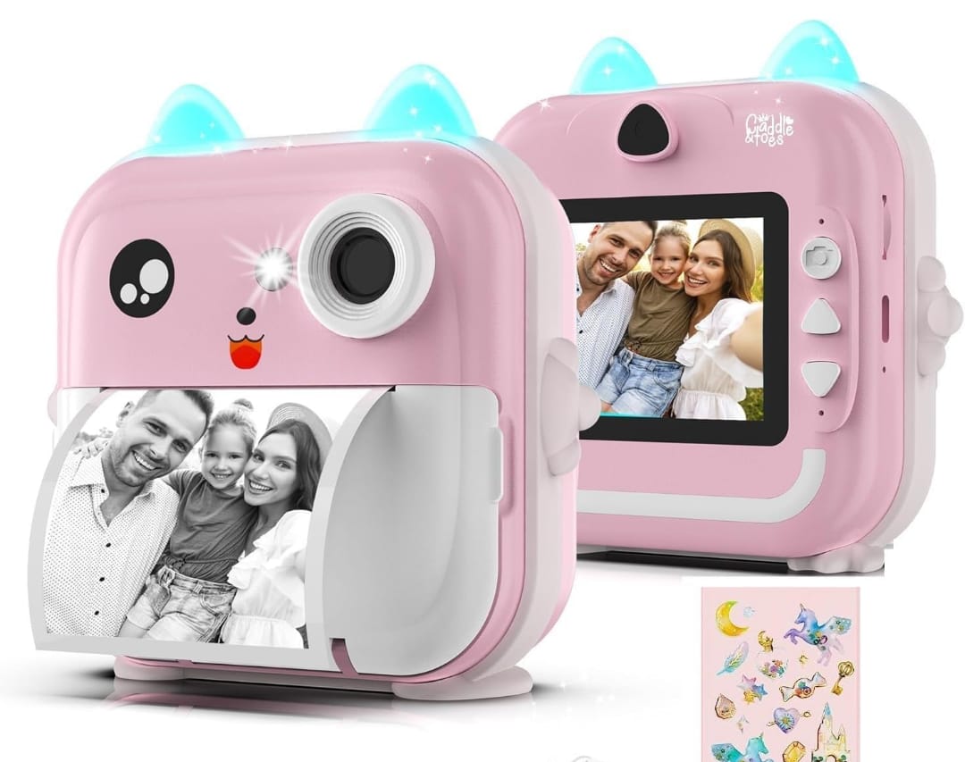 Instant Print Camera for Kids - 1080P HD, SD Card, Gift for Boys and Girls